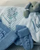 Personalised New Baby Gift Set, Super Soft Waffle Wrap, with Comforter, Hat & Mittens, New Baby Gift Personalised New Baby Gift Set, Super Soft Waffle Wrap, with Comforter, Hat & Mittens, New Baby Gift