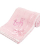 Personalised Embroidered Super Snuggly Cable knit Baby Blanket with a Satin Bow & sherpa back, New Born Baby Boy, Baby Girl Blanket, Baby Shower Gift Personalised Embroidered Super Snuggly Cable knit Baby Blanket with a Satin Bow & sherpa back, New Born Baby Boy, Baby Girl Blanket, Baby Shower Gift