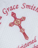 Embroidered Traditional Baby Shawl, Personalised Christening Shawl, Baptism Shawl, Naming Day shawl 2 Colour Cross