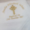 Pretty White Embroidered Traditional Baby Shawl, Personalised Christening Shawl, Baptism Shawl, Naming Day shawl