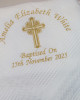 Pretty White Embroidered Traditional Baby Shawl, Personalised Christening Shawl, Baptism Shawl, Naming Day shawl
