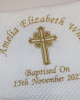 Pretty White Embroidered Traditional Baby Shawl, Personalised Christening Shawl, Baptism Shawl, Naming Day shawl
