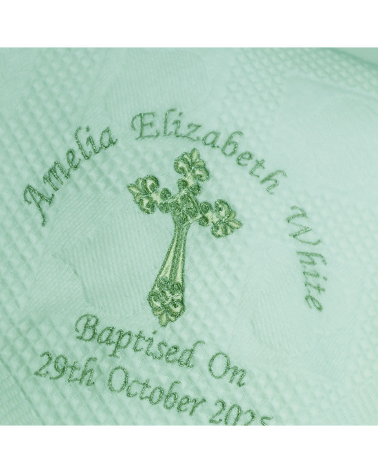 Pretty Embroidered Traditional Baby Shawl, Personalised Christening Shawl, Baptism Shawl, Naming Day shawl