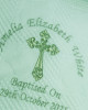 Pretty Embroidered Traditional Baby Shawl, Personalised Christening Shawl, Baptism Shawl, Naming Day shawl