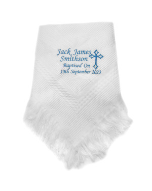 Personalised Embroidered Baby Shawl. This Pretty White Christening / Baptism / Naming Day shawl , Keepsake Gift Personalised Embroidered Baby Shawl. This Pretty White Christening / Baptism / Naming Day shawl , Keepsake Gift