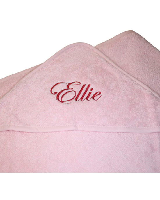 Personalised Embroidered Baby Hooded Towel, 100% Cotton Soft Hooded Bath Wrap