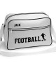 Personalised Football Retro Sports Bag. Black With White Or White With Black Colours.