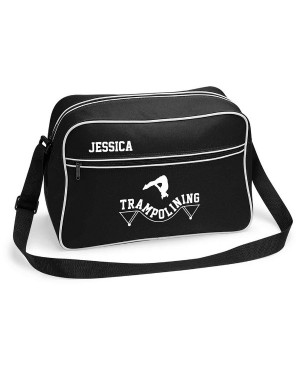 Trampoline Bag Retro Sports Bag. Black With White Or White With Black Colours. Trampoline Bag Retro Sports Bag. Black With White Or White With Black Colours.
