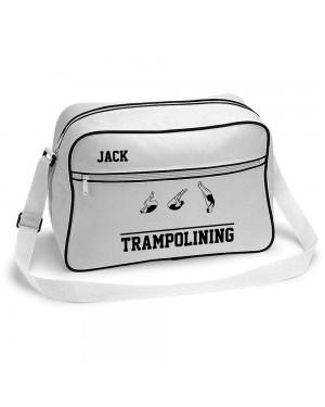 Trampoline Bag Retro Sports Bag. Black With White Trim Or White With Black Trim Colours. Trampoline Bag Retro Sports Bag. Black With White Trim Or White With Black Trim Colours.