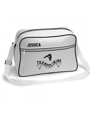 Trampoline Bag Retro Sports Bag. Black With White Or White With Black Colours. Trampoline Bag Retro Sports Bag. Black With White Or White With Black Colours.