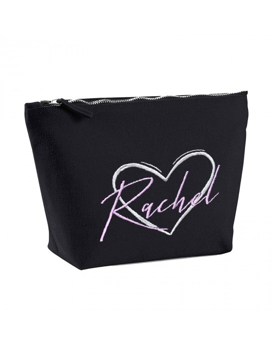 Embroidered Large Make-up bag personalised with any name.