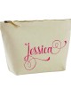 Personalised glitter font Make-up bag personalised with any name in a fancy font