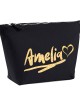 Personalised glitter font Make-up bag personalised with any name and a heart.