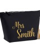 Personalised Large Make up bag printed with any name in a clean font and glitter effect