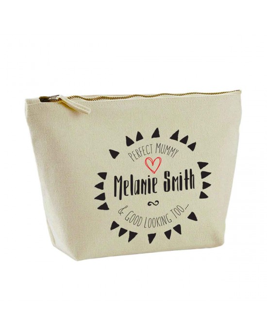Perfect Mummy Gift, Personalised Make-up bag printed with any name. Large A4 Size