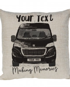 Personalised Peugeot Boxer Camper Van Cushion, Choice of Colours