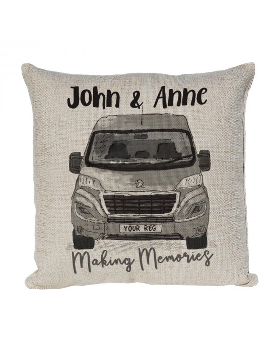Personalised Peugeot Boxer Camper Van Cushion, Choice of Colours