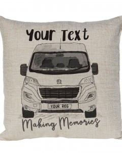 Personalised Peugeot Boxer Camper Van Cushion, Choice of Colours