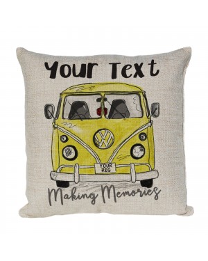 Personalised Linen cushion Personalised Camper Van Bus V-DUB  Personalised Linen cushion Personalised Camper Van Bus V-DUB