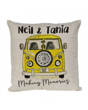 Personalised Linen cushion Bus V-DUB Personalised Vintage Camper Van Personalised Linen cushion Bus V-DUB Personalised Vintage Camper Van