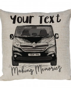 Personalised Camper Van Cushion, Renault Traffic Camper Choice of Colours