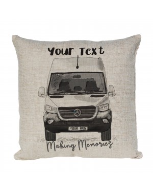 Personalised Mercedes Sprinter Camper Van Cushion, Choice of Colours Personalised Mercedes Sprinter Camper Van Cushion, Choice of Colours