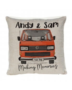 Personalised T2 Camper Van Cushion, Choice of Colours Personalised T2 Camper Van Cushion, Choice of Colours