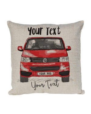 Personalised T5 Camper Van Cushion, Choice of Colours Personalised T5 Camper Van Cushion, Choice of Colours