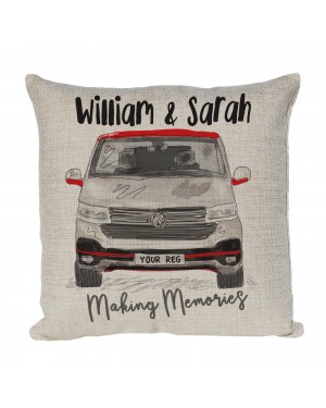 Personalised T6 Camper Van Cushion, Choice of Colours Personalised T6 Camper Van Cushion, Choice of Colours