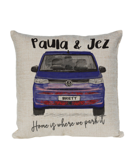 Personalised T7 Camper Van Cushion, Panel Van Cushion, Camper Van Cushion, Choice of Colours