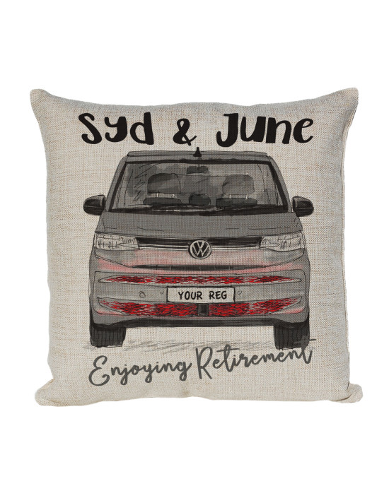 Personalised T7 Camper Van Cushion, Panel Van Cushion, Camper Van Cushion, Choice of Colours