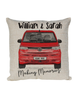 Personalised T7 Camper Van Cushion, Panel Van Cushion, Camper Van Cushion, Choice of Colours