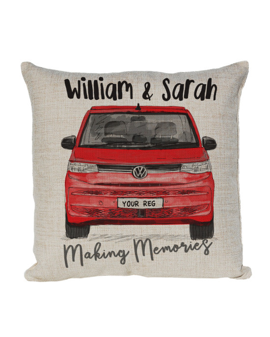 Personalised T7 Camper Van Cushion, Panel Van Cushion, Camper Van Cushion, Choice of Colours
