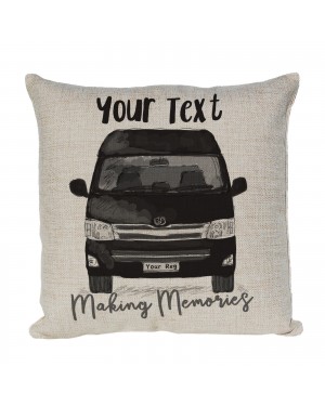 Personalised Camper Van Cushion, Toyota Hiace Camper Choice of Colours Personalised Camper Van Cushion, Toyota Hiace Camper Choice of Colours