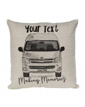 Personalised Camper Van Cushion, Toyota Hiace Camper Choice of Colours Personalised Camper Van Cushion, Toyota Hiace Camper Choice of Colours