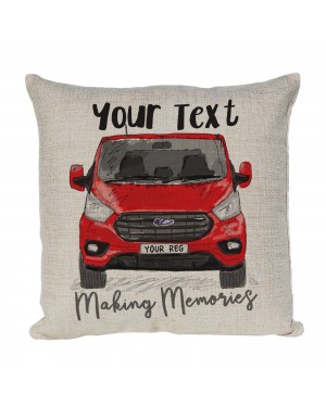 Personalised Ford Transit Custom Camper Van Cushion, Choice of Colours Personalised Ford Transit Custom Camper Van Cushion, Choice of Colours