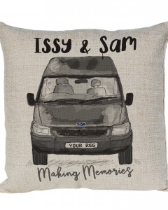 Personalised Ford Transit Camper Van Cushion, Choice of Colours
