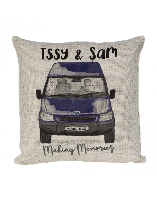 Personalised Ford Transit Camper Van Cushion, Choice of Colours