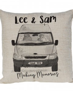 Personalised Ford Transit Camper Van Cushion, Choice of Colours