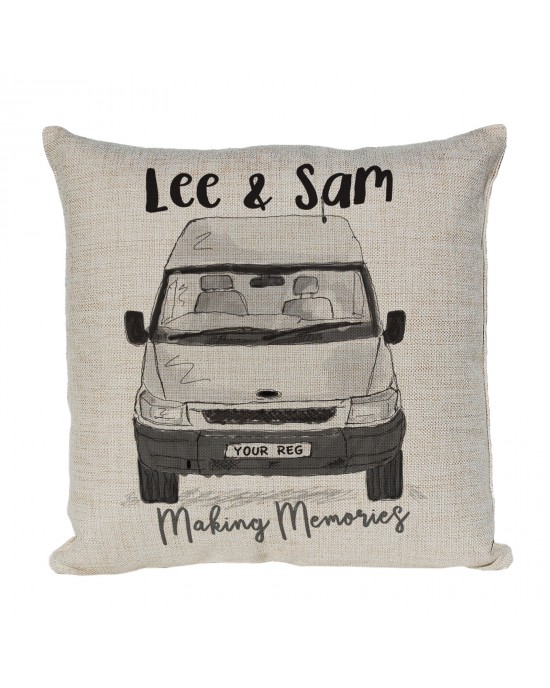 Personalised Ford Transit Camper Van Cushion, Choice of Colours