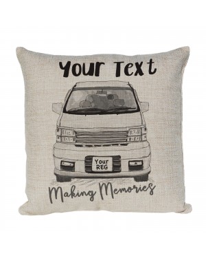 Personalised Linen cushion Personalised Camper Nissan Elgrand Personalised Linen cushion Personalised Camper Nissan Elgrand