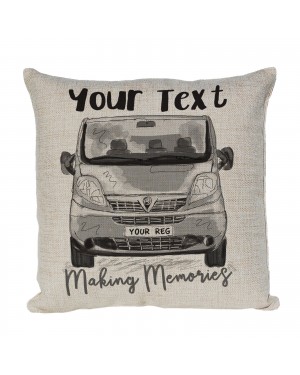 Personalised Vauxhall Vivaro Camper Van Cushion, Choice of Colours Personalised Vauxhall Vivaro Camper Van Cushion, Choice of Colours