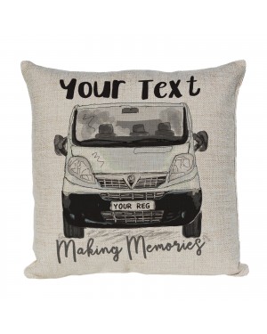 Personalised Vauxhall Vivaro Camper Van Cushion, Choice of Colours