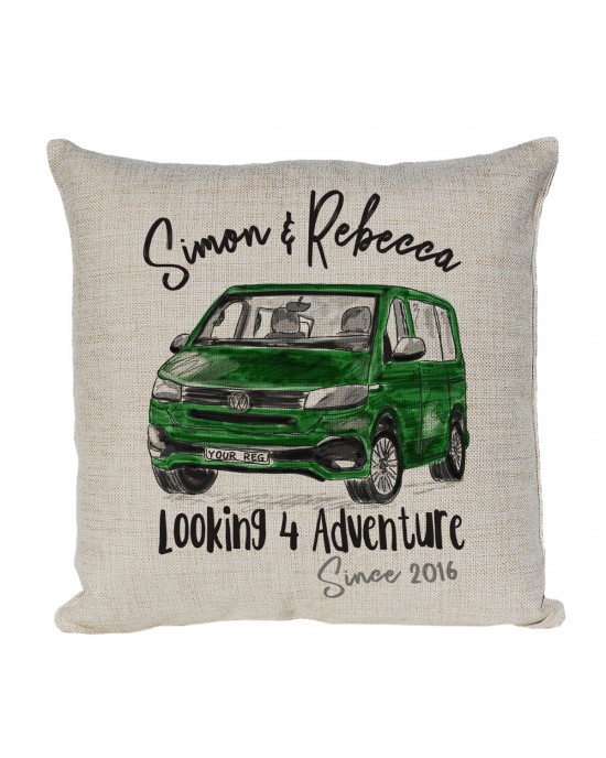Personalised Camper Van Transporter T6  Cushion Design in colours