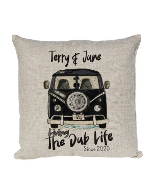 Personalised Linen cushion Personalised Vintage Camper Van Bus V-DUB  Personalised Linen cushion Personalised Vintage Camper Van Bus V-DUB
