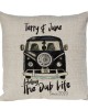 Personalised Linen cushion Personalised Vintage Camper Van Bus V-DUB 