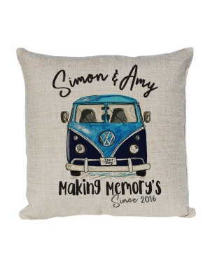 Personalised Linen cushion Personalised Camper Van Bus V-DUB  Personalised Linen cushion Personalised Camper Van Bus V-DUB