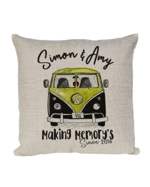 Personalised Linen cushion Personalised Camper Van Bus V-DUB  Personalised Linen cushion Personalised Camper Van Bus V-DUB