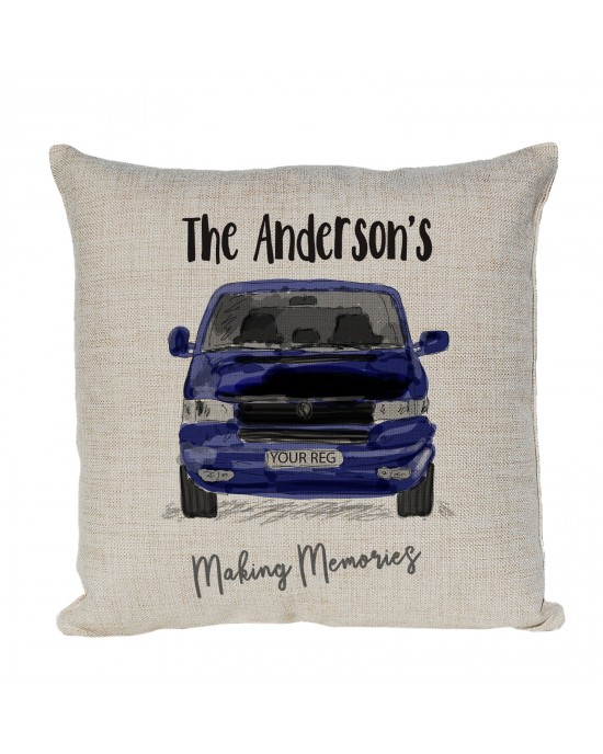 Personalised Camper Van Cushion, Choice of Colours