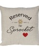 Personalised Linen cushion Reserved for your pet cushion.